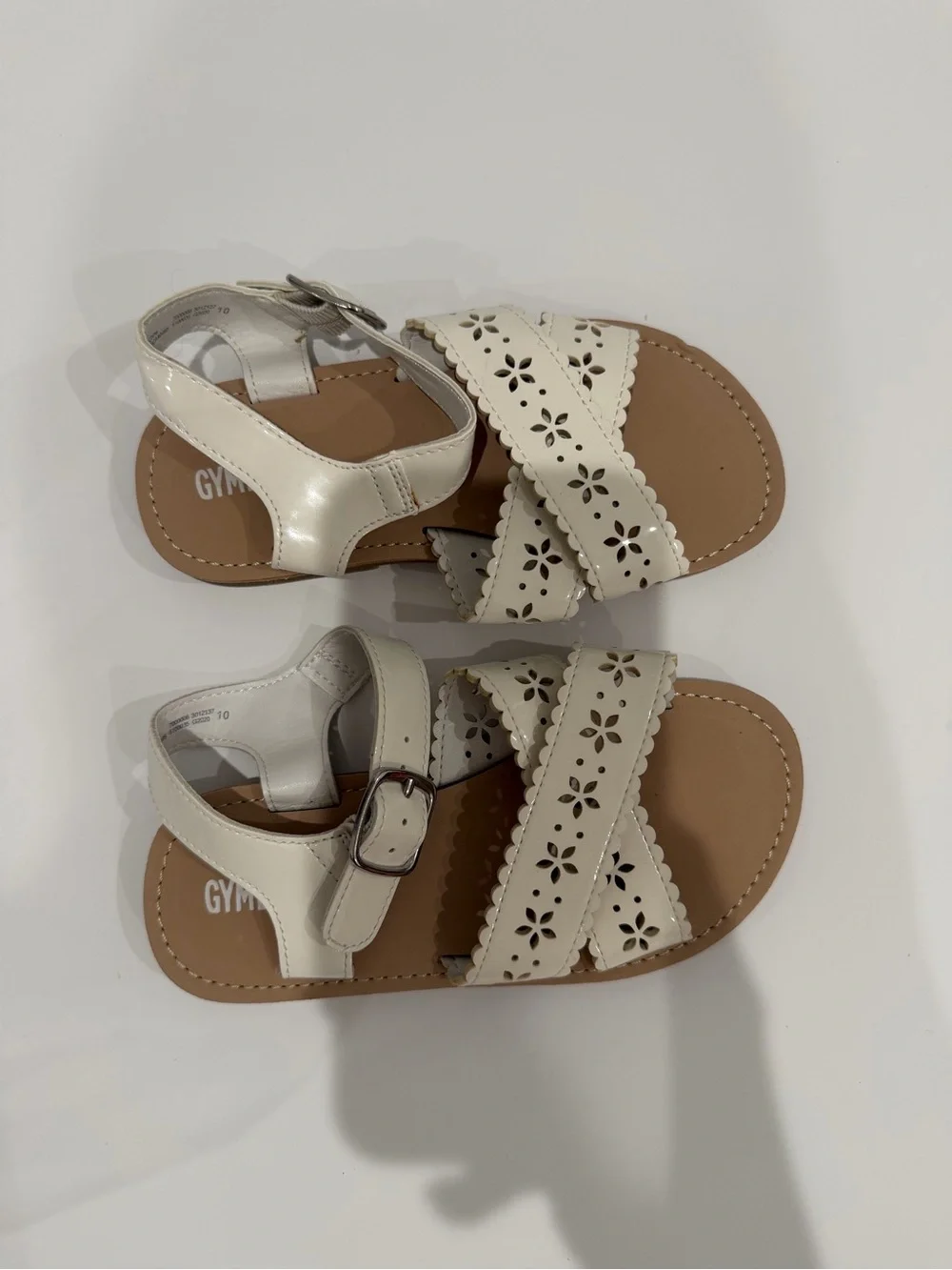 Gymboree Cream Floral Cutout Buckle Sandals